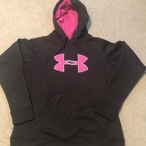 Black/pink Under Armor hoodie